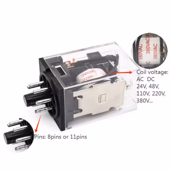 Mk2p-I Custom 5V 24V DC 230V General Purpose Relay for Sale